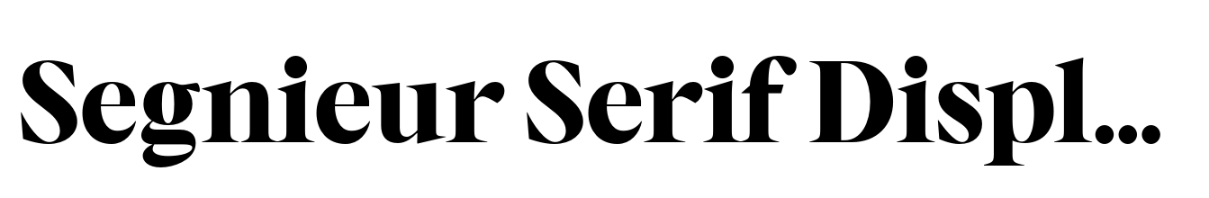 Segnieur Serif Display Black
